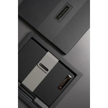 Locko Kişiye Özel Kutulu Siyah Vegan Deri Defter 224 Sayfa Çizgili Kalemli Isimlikli