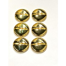 Italyan Kaban Hırka Manto Düğmesi / Gold Parlak / 6’lı Set / 3 cm