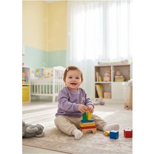 Kidaxi Nakış Detaylı 3 Iplik Ikili Bebe Takımı