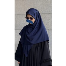 Qalortex Scarf Pamuklu Organik Modal Eşarp-Lacivert