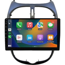 SmartGO Peugeot 206 Android Multimedya Sistemi (2006-2011) 8+256 GB  (Yazılımsal)