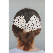 The Littles Kids Minik Kalp Desenli Siyah ve Beyaz Renk Telli Pratik Topuz Yapma Bandı (2 Adet)