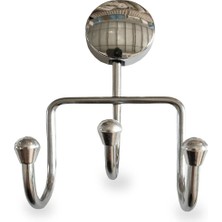 İpekel Krom 3’lü Duvar Askısı Banyo Mutfak Elbise Havlu Askılığı