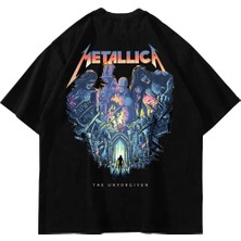 Sekizbiraltı Metallica Unforgiven Baskılı Siyah Oversize Unisex Tshirt