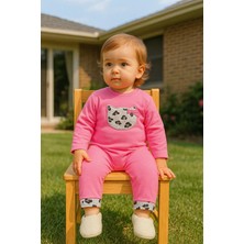 Kidaxi Nakışlı Patiksiz Pamuklu Kız Bebe Tulumu