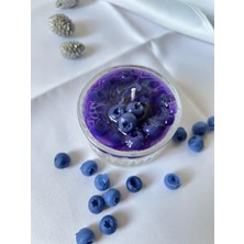 Etnik Home Yaban Mersini Temalı Dekoratif Mum Bardakta Mor Meyveli Tasarım Hediyelik Mum