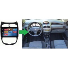 SmartGO 206 Android Gps Carplay 8+256 GB Kamera + Çerçeve (1998-2010) Uyumlu (Yazılımsal)