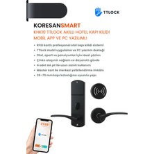 Koresan KHK10 Ttlock Akıllı Hotel Kapı Kilidi – Mobil App ve Pc Yazılımlı