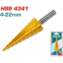 Total 4-22 mm Kademeli Matkap Ucu / Kozalak Panç /yüksek Kalite / Nms Hırdavat