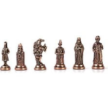 MarkEntegra Antik Metal Osmanlı Bizans Satranç Taşı Seti