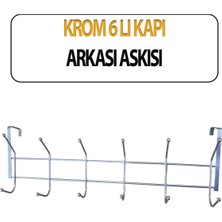 Krom Kapı Arkası Askısı 6 Lı 50 cm Uzunluğunda