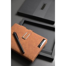 Locko Kişiye Özel Kutulu Taba Vegan Deri Mıknatıslı Defter 224 Sayfa Kalemli Isimlikli