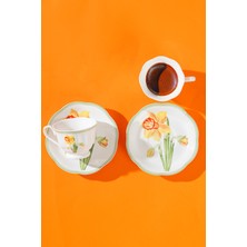 De Flore 2 Kişilik 4 Parça Porselen Kahve Fincan Takımı