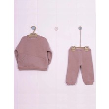 Kidaxi Asimetrik Cep Detaylı 3 Iplik Ikili Bebe Takımı 33300