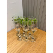 6'lı Kristal Kadeh Seti, Şık ve Zarif Cam Kokteyl Bardakları