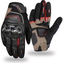 Ones Again MG08 Kevlar ve Karbon Korumalı Kahverengi Motosiklet Eldiveni