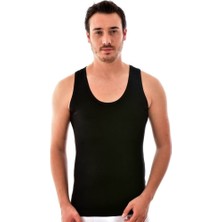 Berrak Erkek Atlet %100 Pamuk Penye Siyah 1017  6'lı Paket