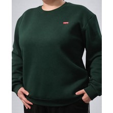 Levine Koyu Yeşil Basic Sweatshirt