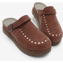 Tonny Black Kadın Taba Rahat Kalıp Taşlı Tokalı Sandalet