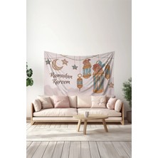 Moud's Ramazan Kerim Desenli Duvar Örtüsü Duvar Halısı Tapestry Süet Dokulu Kumaş