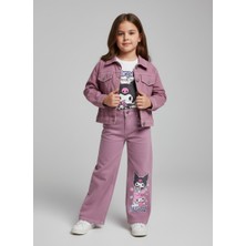 Lillypicca Kız Çocuk Kot Ceket - T-Shirt - Kot Pantolon Şık Kombin Takım