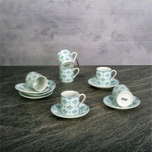 Şık Porselen Altılı Kahve Fincanı Seti, Zarif ve Kullanışlı Tasarım