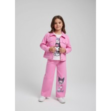 Lillypicca Kız Çocuk Kot Ceket - T-Shirt - Kot Pantolon Şık Kombin Takım