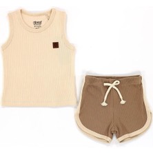 Kidaxi Kaşkorse Atlet Şort Takım Kahverengi