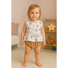 Kidaxi Çiçek Tema Desenli Gömlek Body 1-3/3-6/6-9/9-12AY