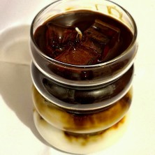 Etnik Home Kahve Temalı Dekoratif Mum Bardakta Soğuk Kahve Görünümlü Buz Detaylı Hediyelik Mum