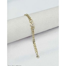 SY Aksesuar 14K Gold Kuyumcu Model Harf Bileklik