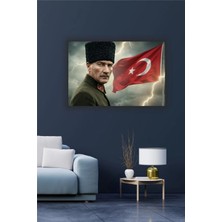 Atatürk | Istiklal | Bayrak Temalı Dekoratif Cam Tablo