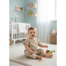 Kidaxi Kaşkorse Kolları Fırfırlı Tişört Patiksiz Alt Takım