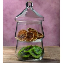 Şık 2 Katlı Cam Kurabiyelik ve Şekerlik Sunumluk Seti