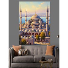 Tablomega Istanbul Sultanahmet Camii ve Meydanı Dekoratif Kanvas - Mdf Ahşap Tablo