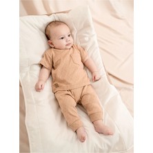 Kidaxi Jakarlı Nakışlı Tişört Patiksiz Alt Takım