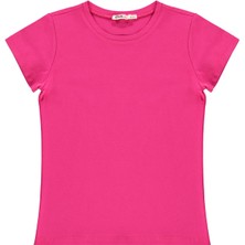 Civil Girls Basic 6-9 Yaş Tişört - Fusya 9-10 Yaş