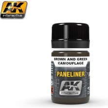 Ak Interactive Ak 2071 35 Ml. Kahverengi ve Yeşil Kamuflaj, Paneliner Serisi Enamel Model Boyası