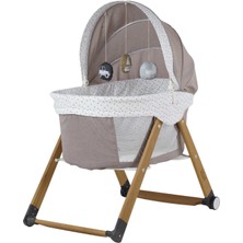 Kiwi Sleeper Portatif Anne Yanı Beşik - Kahverengi Tekerlekli Kolay Kurulum Özellikli