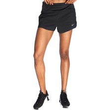 Nike Siyah Kadın Koşu Şort 8cm Dri-Fit Mid Rise Nefes Alabilir Kumaş ile Rahat Kesim DX1029-010