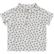 Civil Baby Müslin Yaprak Empirme 6-18 Ay Takım - Kahverengi 6-9 Ay