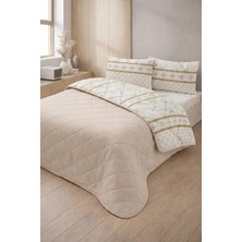 Formeya Kapitoneli Tek Kişilik Desenli Pike - Yatak Örtüsü Takımı 160x230 cm - 1 Adet Yastık Kılıflı