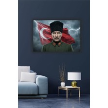 Atatürk | Istiklal | Bayrak Temalı Dekoratif Cam Tablo