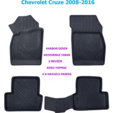 Carlone Chevrolet Cruze 2008-2016 4d Premium Havuzlu Paspas-Kaydırmaz Taban