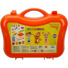 Kukuli Çantalı Oyun Hamuru Seti 200 G 20 Parça - Turuncu Standart