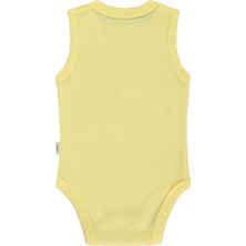 Civil Baby Unicorn Baskılı 0-3 Yaş Çıtçıtlı Badi - Sarı 3-6 Ay