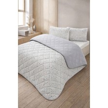 Formeya Kapitoneli Tek Kişilik Desenli Pike - Yatak Örtüsü Takımı 160x230 cm - 1 Adet Yastık Kılıflı