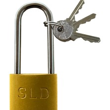 SLD Uzun Tip Sarı Kancalı Asma Kilit 38 mm 3 Anahtarlı