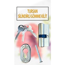Tursan Silindirli Gömme Kilit 35 mm (Ahşap ve Alüminyum Kapılara Uygundur)