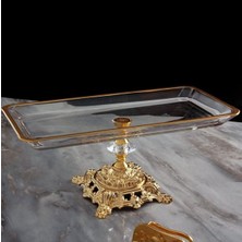 Metal Ayaklı Dikdörtgen Sunum Tepsisi, Şık ve Kullanışlı Tasarım